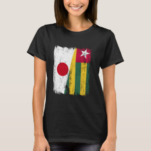 Camiseta Japão Togo Meia Bandeira Japoneses Raízes Togolesa