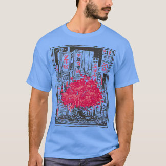 Camiseta Japão Tóquio Estilo Vintage Sakura Árvore Cereja T