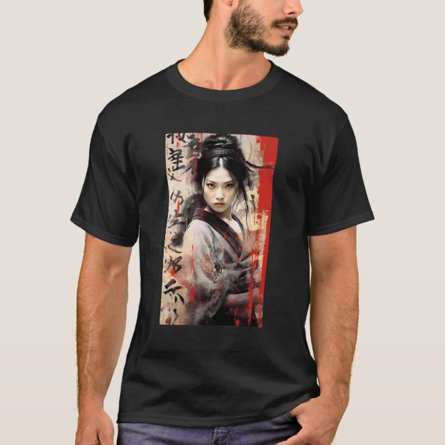 Camiseta Japão Tradição da Mulher de Cultura Japonesa (Frente)
