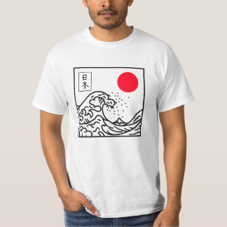 Camiseta Japon Grande Vague Kanagawa Kanji