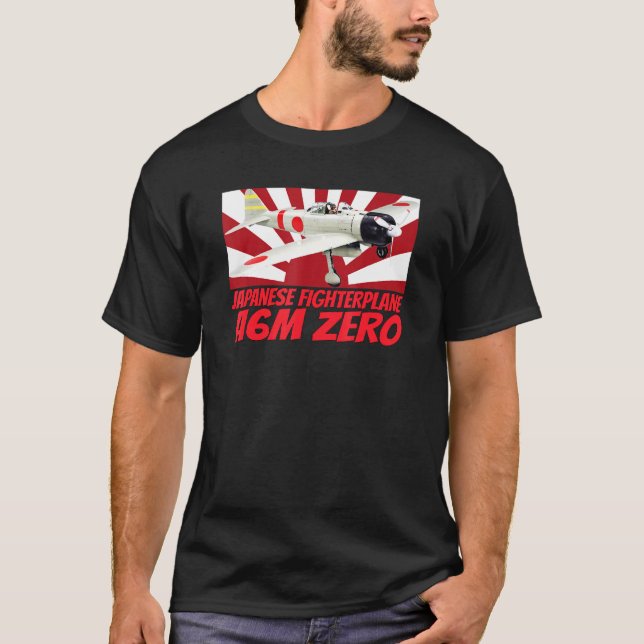 Camiseta Japonês A6m Zero Ww2 - Aviões de Combate - Aviões  (Frente)
