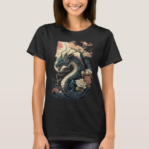 Camiseta Japonês - Aestic Dragon Japonês Art Japan Tatto