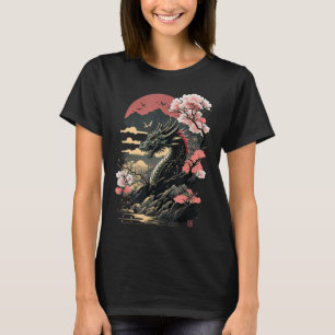 Camiseta Japonês - Aestic Dragon Japonês Art Japan Tatto