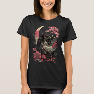 Camiseta Japonês - Aestic Dragon Japonês Art Japan Tatto