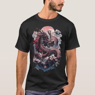 Camiseta Japonês - Aestic Dragon Japonês Art Japan Tatto