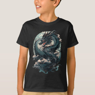 Camiseta Japonês - Aestic Dragon Japonês Art Japan Tatto