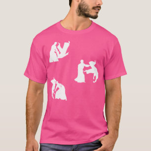 Camiseta Japonês Aikido Silhouette Aikido Fighter