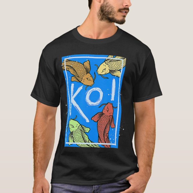 Camiseta Japonês Art Samurai Aestético Koi Fish (Frente)