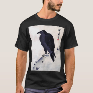 Camiseta Japonês Art Woodblock Art Impressão Crow Kyo