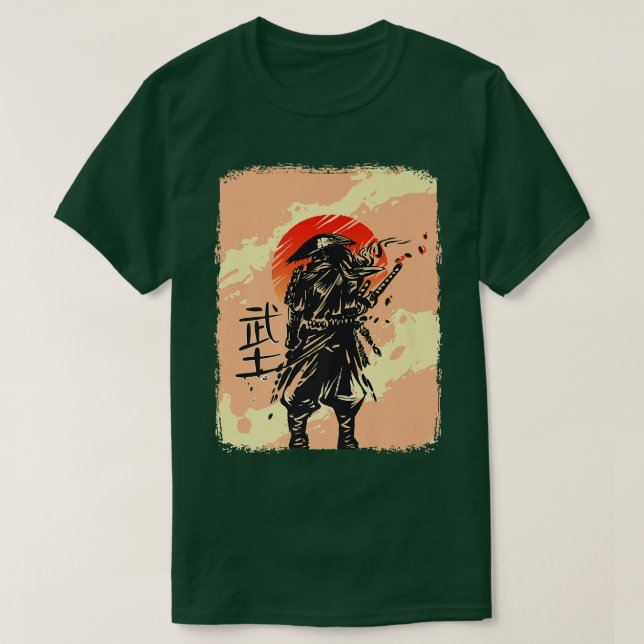 Camiseta Japonês Artes Marciais Samurai Japonês (2) (Frente do Design)