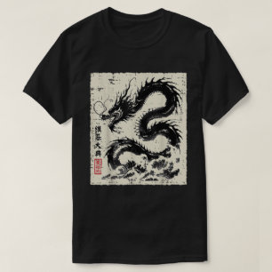 Camiseta Japonês Black Dragon - Chinês