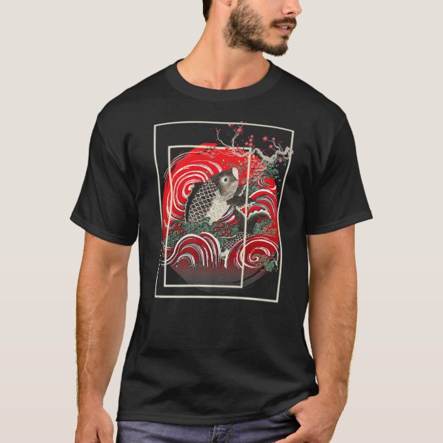 Camiseta Japonês Carp Fish Japonês Koi (Frente)