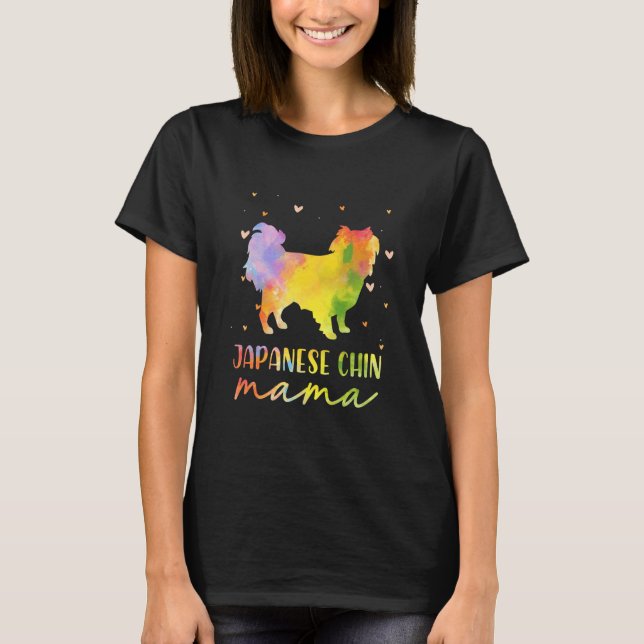 Camiseta Japonês Chin Mãe Colorida Japonês (Frente)