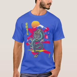 Camiseta Japonês Dragão Asiático Kanji Spirit Sakura 80