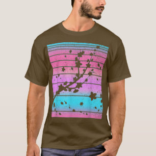 Camiseta Japonês Flor Sakura 80s Art Vaporwave Cherry