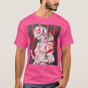 Camiseta Japonês Fo Mask Aestic Kitsune Inari Anime Oni