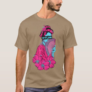Camiseta Japonês Geisha EGirl Vaporwave Cyberpunk Aestheti