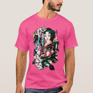 Camiseta Japonês Geisha Sword Samurai Warrior 1