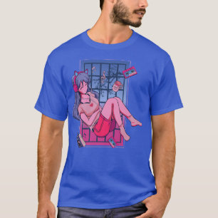 Camiseta Japonês Girl Music Anime Manga Graphic Art Japão