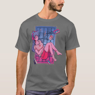 Camiseta Japonês Girl Music Anime Manga Graphic Art Japão