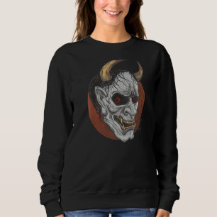 Camiseta Japonês Hannya Mask Demon Ou Oni Skull Aestético