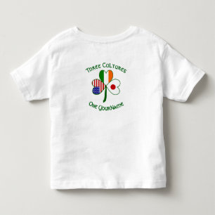 Camiseta Japonês Irlandês USA Flags Shamrock Personalizado