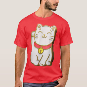 Camiseta Japonês Kawaii Lucky Cat MenekiNeko Japão Gráfico