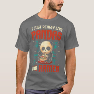 Camiseta Japonês Kawaii Otaku Ramen Noodle Panda425