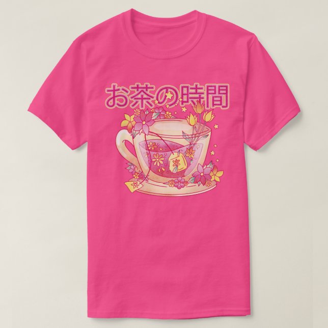 Camiseta Japonês Kawaii Tea Cup Otaku (Frente do Design)
