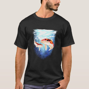 Camiseta Japonês Koi Fish Carp Pond Japão Tattoo Koi