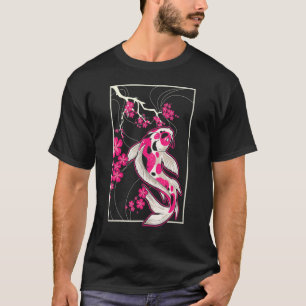 Camiseta Japonês Koi Fish Cherry Blossom 11