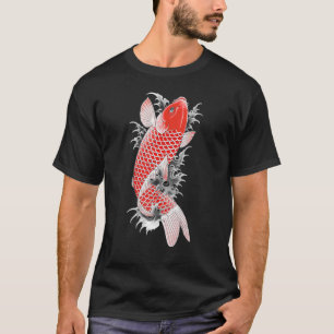 Camiseta Japonês Koi Fish Cherry Blossom 87