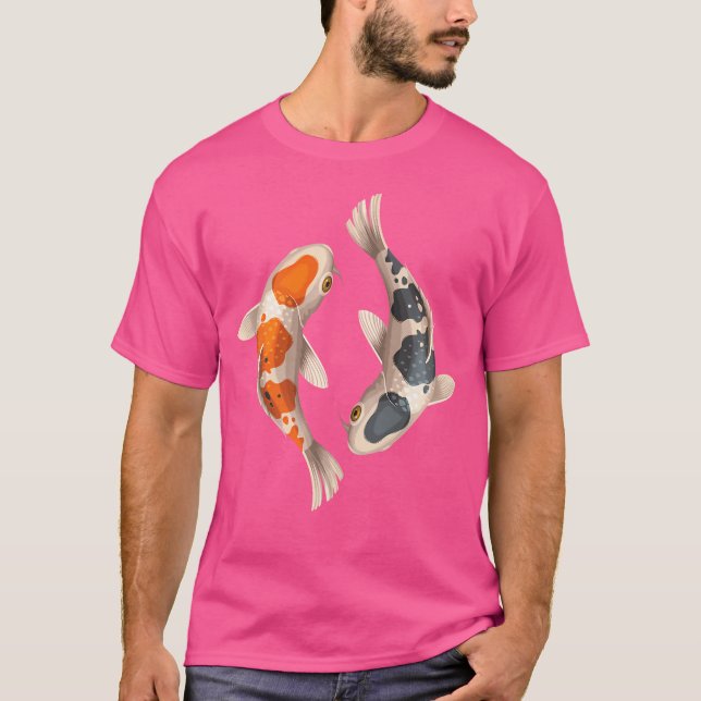 Camiseta Japonês Koi Fish Yin Yang (Frente)