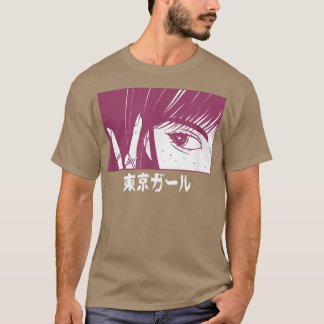 Camiseta Japonês LoFi Tokio Girl Anime Character Japan Ae
