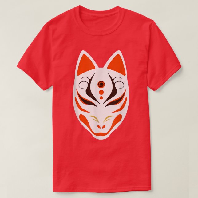 Camiseta Japonês Nove Em Forma De Kitsune (Frente do Design)