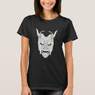 Camiseta Japonês Oni Mask Ogre Samurai Japão