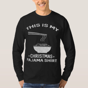 Camiseta Japonês Ramen Christmas Pajama - Noodles xmas
