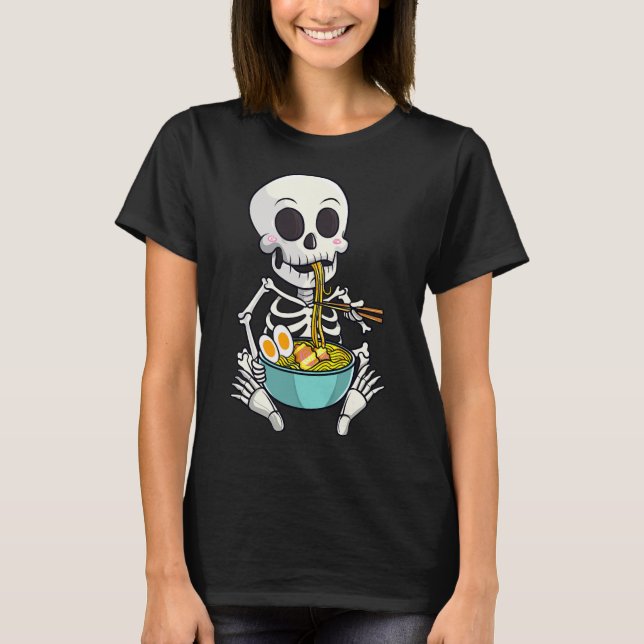 Camiseta Japonês Ramen Noodles Anime Figurino de Halloween (Frente)
