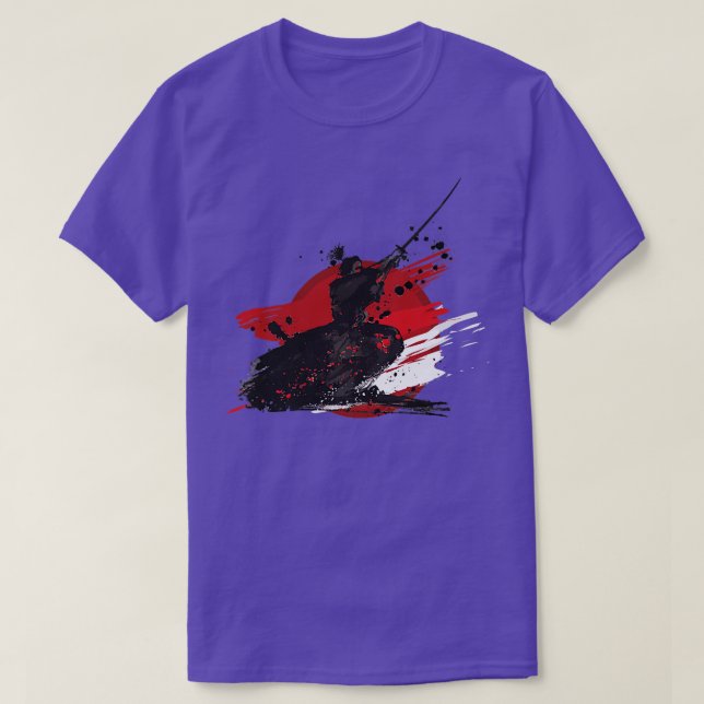 Camiseta Japonês Ronin Samurai Bushido Warrior Clipart (2 (Frente do Design)