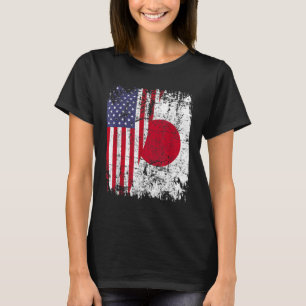 Camiseta JAPONÊS ROOTS Half American Flag JAPAN