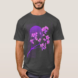 Camiseta Japonês Sakura Cherry Blossoms Vaporwave Synthwav