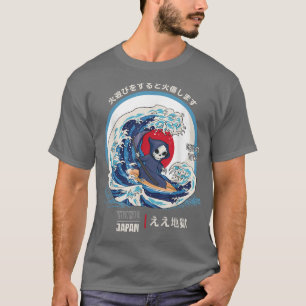 Camiseta Japonês Surfing Grim Reaper Tokyo Streetwear Surf