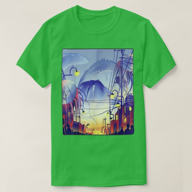 Camiseta Japonês Tokyo Night Animes Fantasy Asian City Japa (Frente do Design)