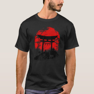 Camiseta Japonês Torii Sob O Sol