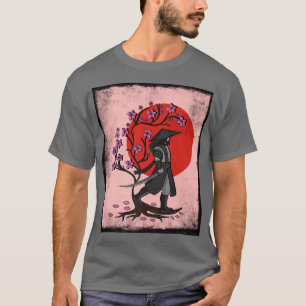 Camiseta Japonês Vintage Cherry Blossom Sakura Samurai