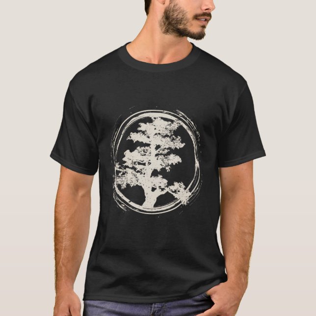 Camiseta Japonês Zen Master Bonsai Tree Gift Idea Design (Frente)