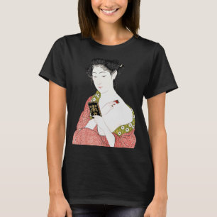 Camiseta Japonesa Geisha Shin hanga Ukiyo e japonesa