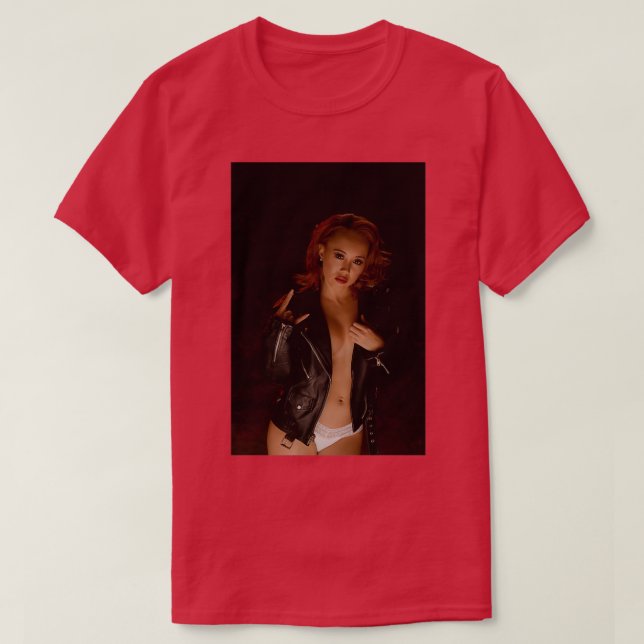 Camiseta Jaqueta de couro (Frente do Design)