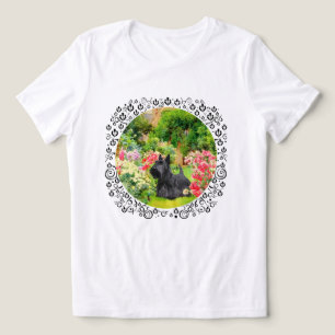 Camiseta Jaqueta de Denim do Terrier Escocês