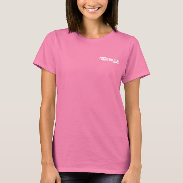 Camiseta Jaqueta de logotipo para anestesia feminina (Frente)